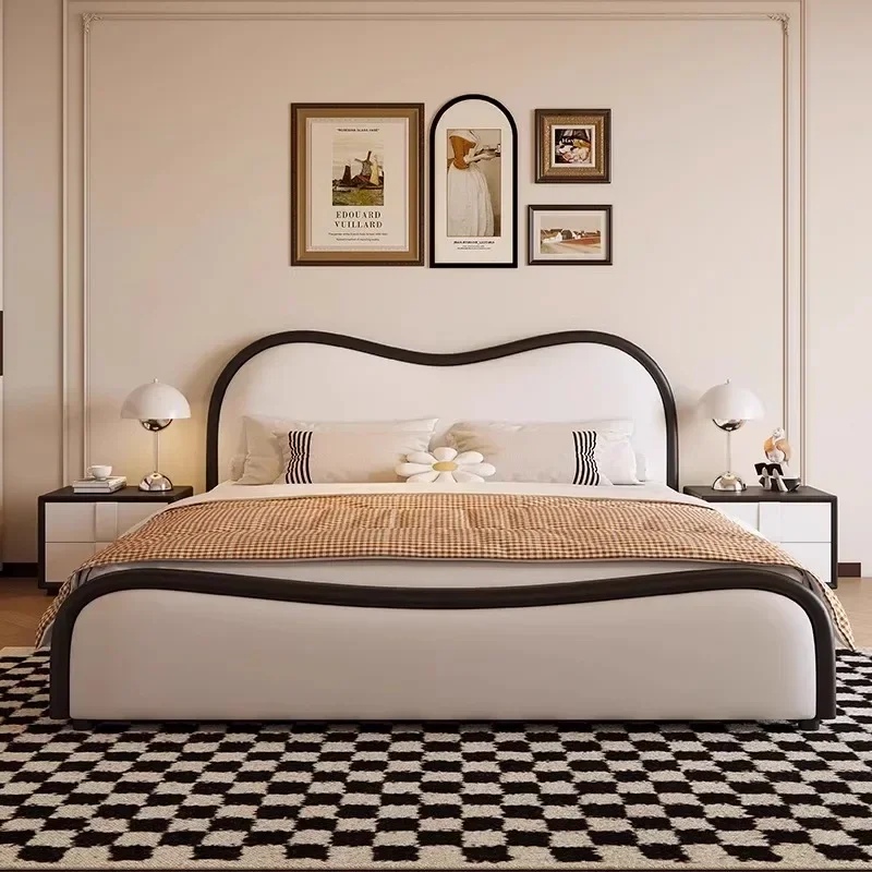 

Французская скандинавская двуспальная кровать, европейский дизайн, дизайнерская кровать для главной спальни, удобный органайзер, Cama De Casal, компактная мебель