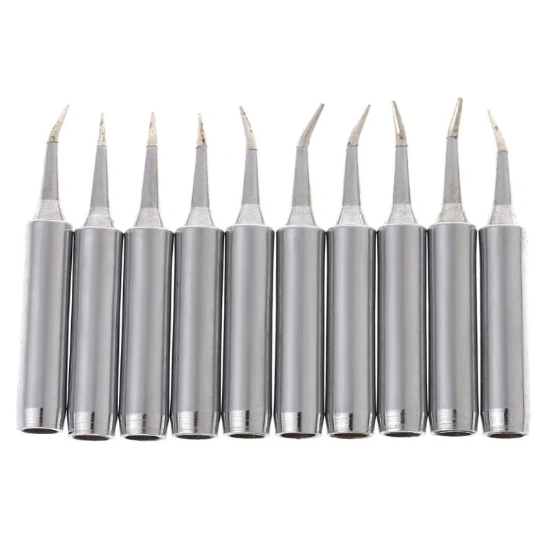 E06B 10 PCS Solder Solder Tip Besi 900m-T-Si Gratis untuk Saike 936 852D+ 9