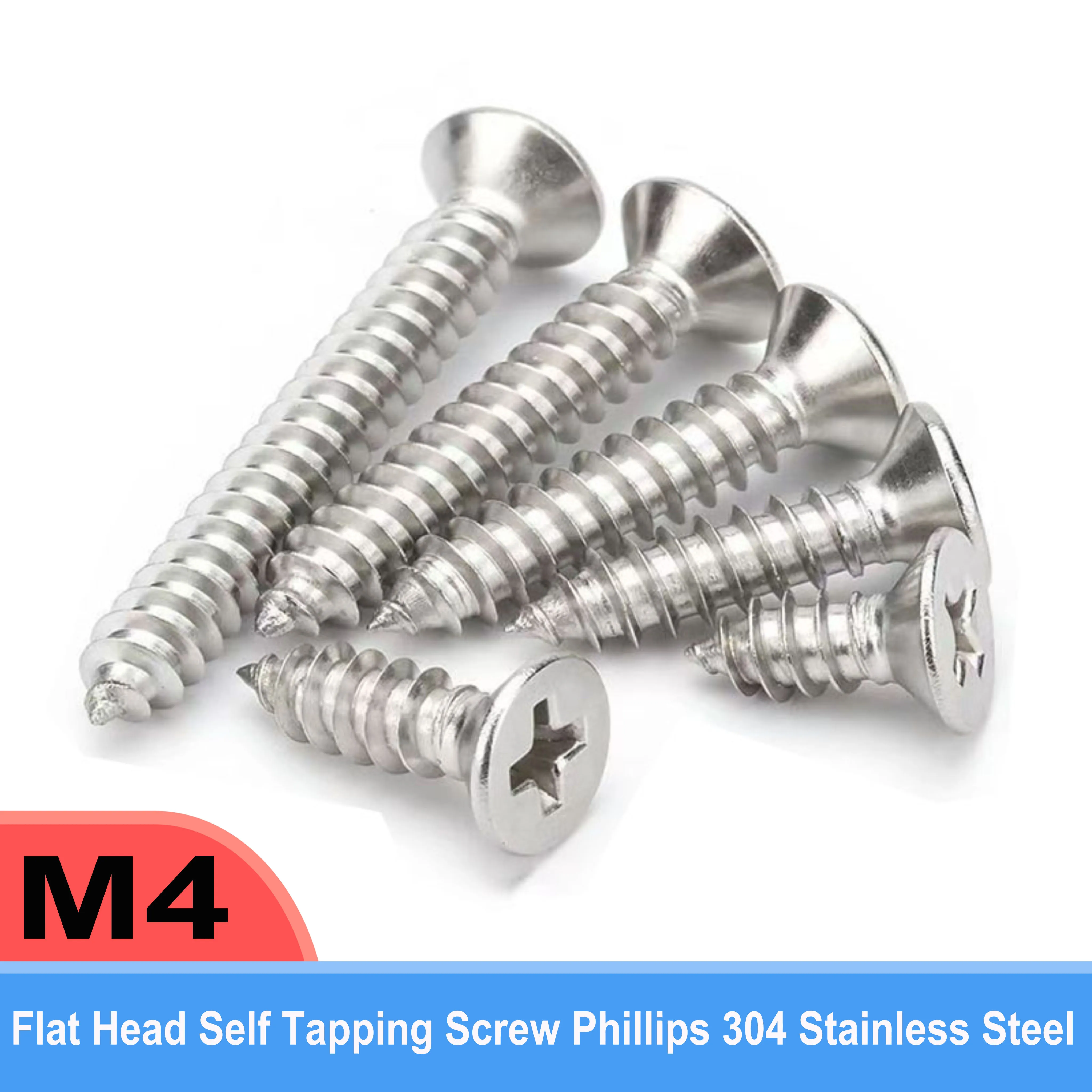 

Wood Screws 304 Stainless Steel Flat Screws Tiny Screw Phillips Drive Countersunk Head Self-Tapping Screw for Indoor and Outdoor