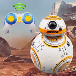 Inteligentne roboty zdalnie sterowane 2.4G figurka Droid Ball z dźwiękiem RC samochód Robot modele na prezent elektryczny dla dzieci