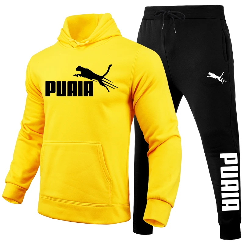 Herren-Set/Hoodie/Hose Herbst Winter Täglicher Freizeit-Sportanzug für Zuhause und Draußen Komfortabler Warmer Kapuzenpullover und Jogginghose – Detail 6