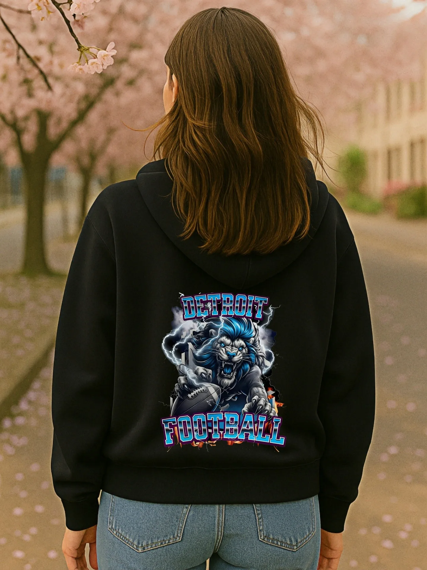 Grafik-Hoodie, Cartoon-Druck, Streetwear-Stil, mit Fleece gefüttert, lässige Alltagskleidung, für junge Männer