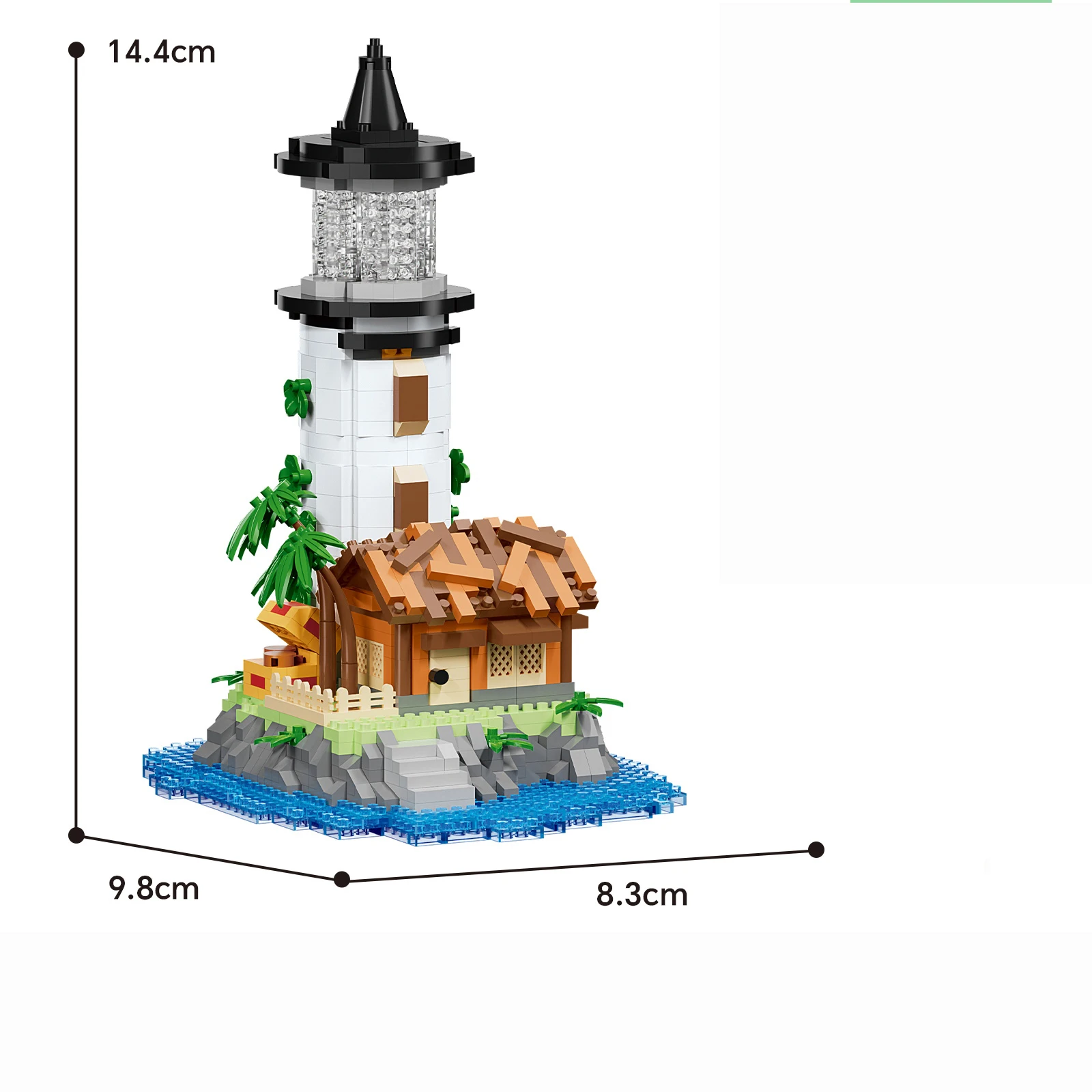 1000-teiliges Leuchtendes Fischerhütten-Bausteinset, Fischerdorf-Blockhaus-Montagemodell, Spielzeug für Erwachsene, Geburtstagsgeschenk – Detail 7