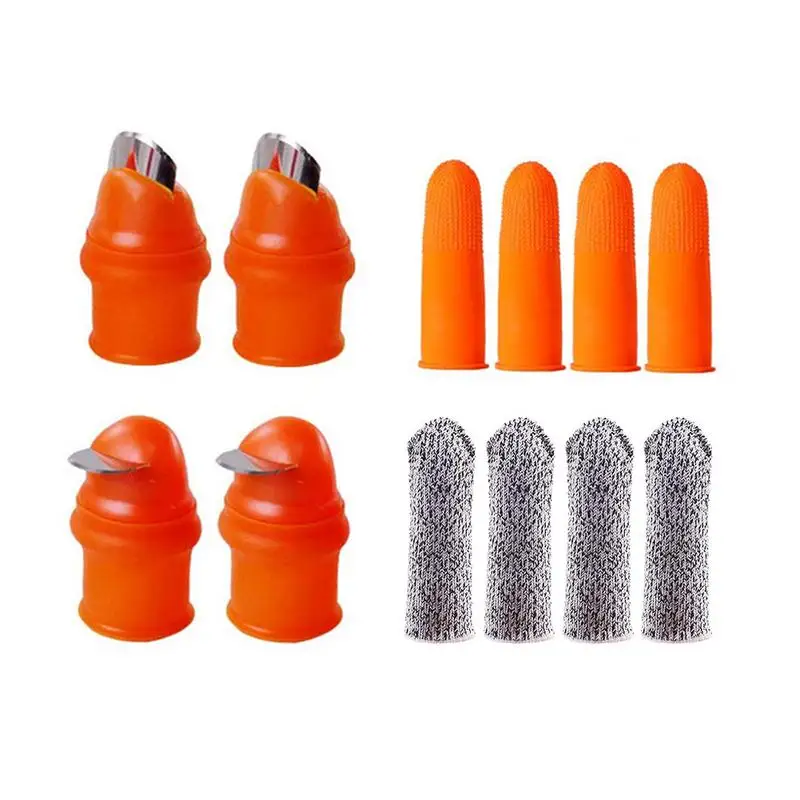 1 Set Farm Vegetable Fruit Picker Silicone Thumb Scaper Pepper Pickle Tip Nail Pick Grape Tool Garden Supplies