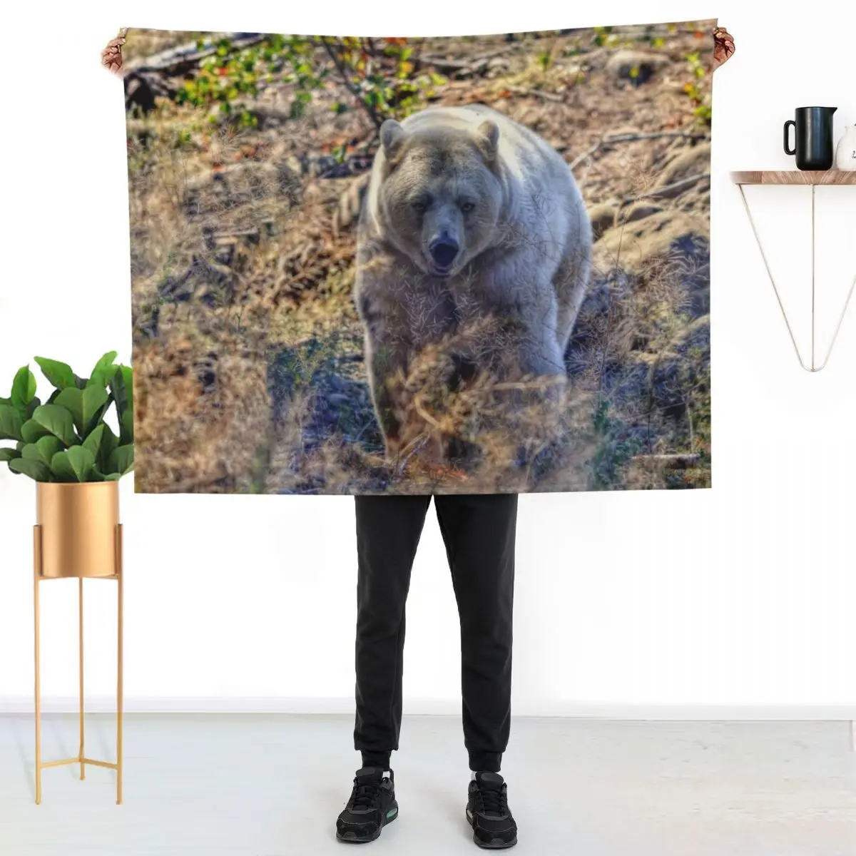 Spirit of the Bear I Throw Blanket couch cozy soft plush fuzzy picnic outdoor blanket