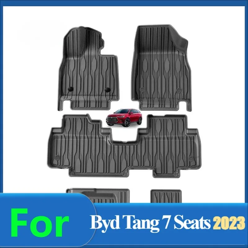 Made-in-China New Arrivals Car Floor Mats for Byd Tang 7 Seats 2023，All-weather black luxury Waterproof interior mats