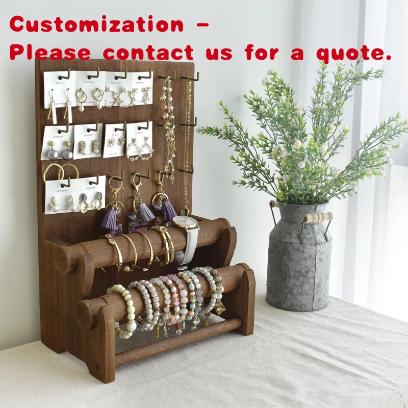

custom.Customize Wooden Jewelry Organizer and Hot Selling Wooden Stand Wooden Jewelry Display Stand