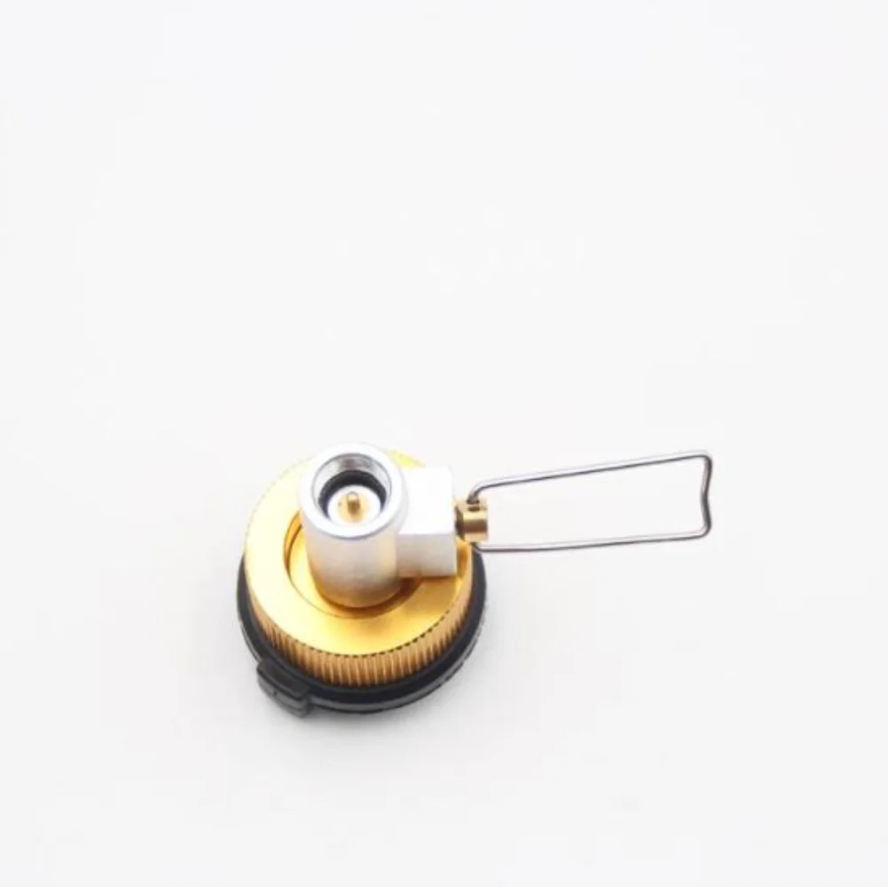 Compact Refill Valve Converter for Long Flat Canisters and Cartridge Tanks Used with Portable Gas Stoves and Camping Appliances
