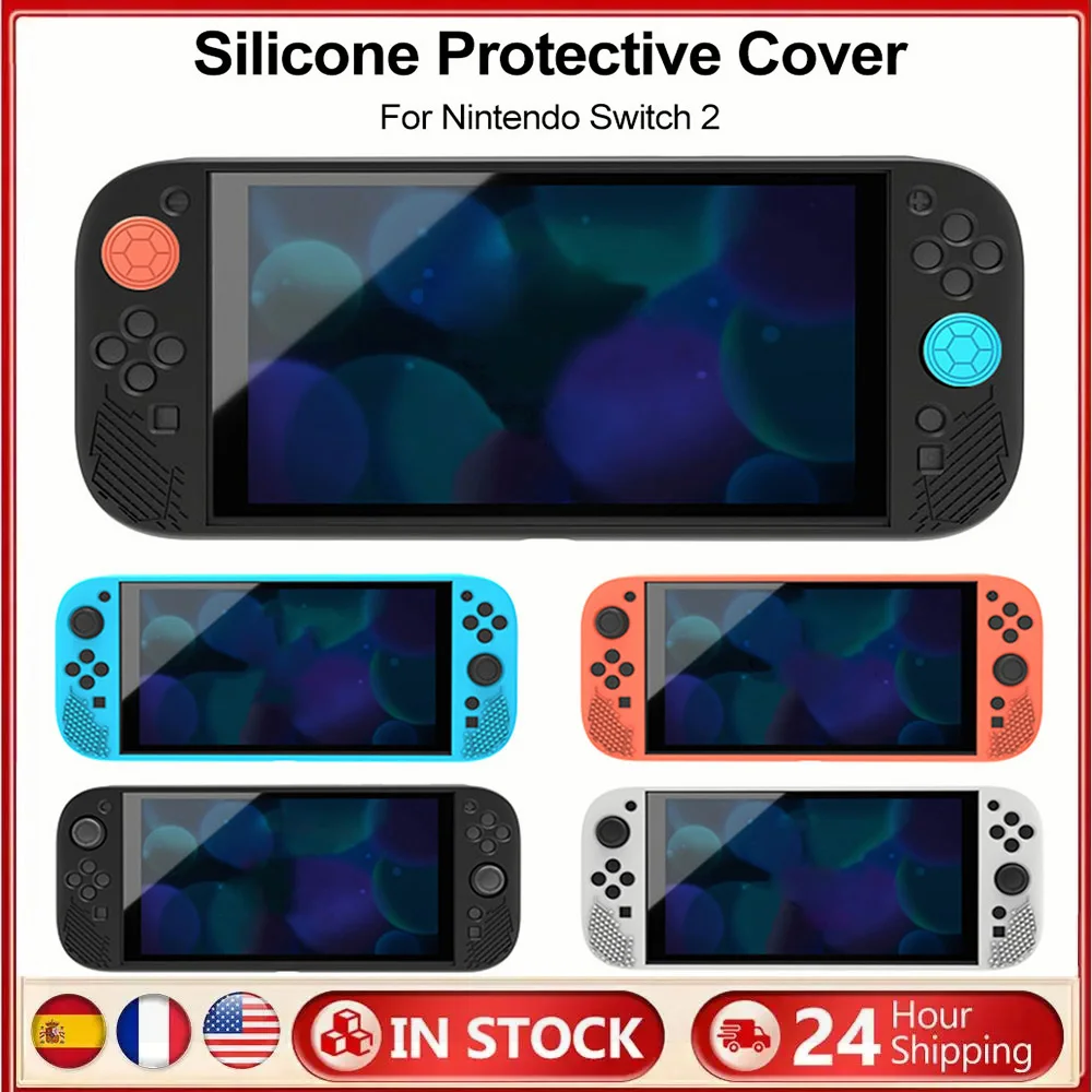 

Защитный силиконовый чехол-накладка для контроллера-джойстика Nintendo Switch 2, полное покрытие, аксессуары для Switch 2