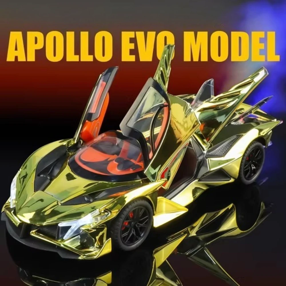 

Масштаб 1:24 EVO Revuelto, модель автомобиля, игрушка, металлические литые под давлением двери, открытый музыкальный свет, миниатюрные модели автомобилей-спрей, подарки для детей