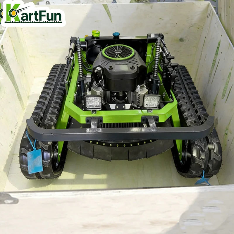 

Customized Small Crawler Commercial Lawn Mower - 4-Stroke Simple Design Automatic Remote Control Industrial Grass Cutter