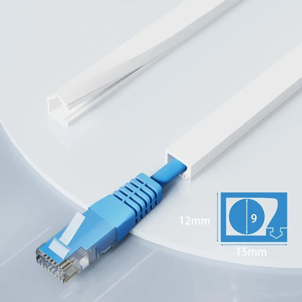 1/3 Meters Self-Adhesive Cord Management Channel Flexible Material Anti-Step Wire Cover Raceway Anti-Extrusion