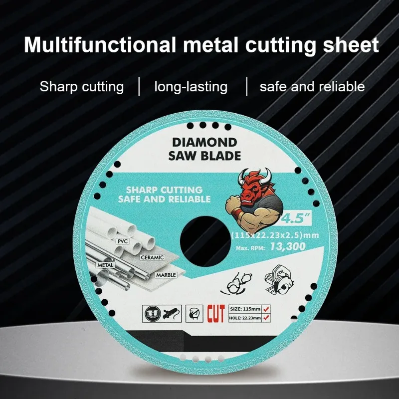 JUSTINLAU 1PC Multifunctional Diamond Stainless Steel Cutting Blade Ceramic Tile Marble Jade Ceramic Saw Blade Unbreakable Edges