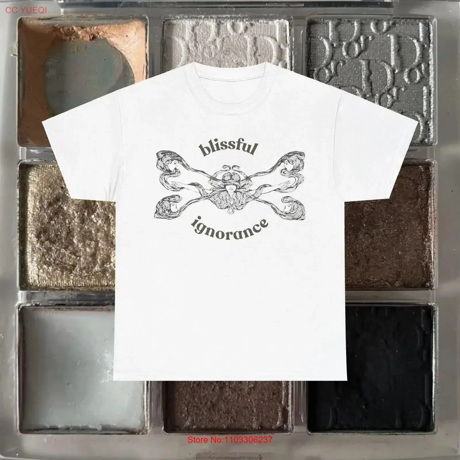 Blissful Ignorance t-shirt Angelcore esthétique Y2K Style Vintage Coquette Slogan tendance haut minimaliste pour son vintage lavé