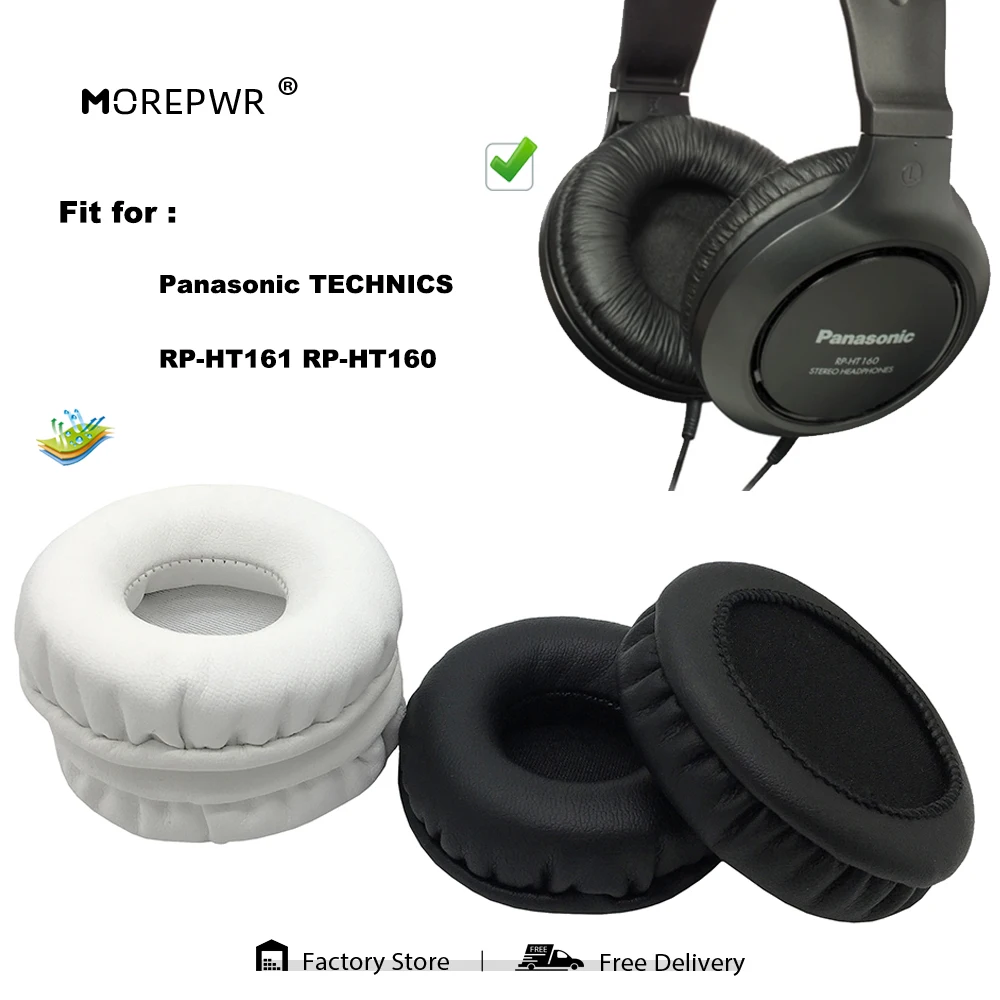 

Morepwr New Upgrade Replacement Ear Pads for Panasonic TECHNICS RP-HT161 RP-HT160 Headset Parts Leather Cushion Velvet Earmuff