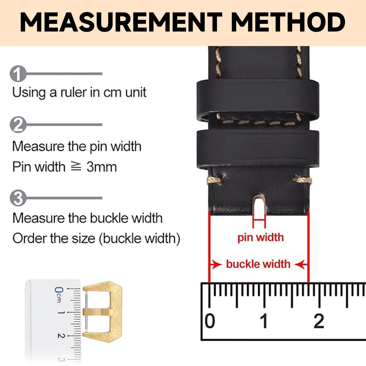 18mm 20mm 22mm Vintage Metal Watchband Buckle Universal Stainless Steel Strap Pin Clasp Replacement for Men Leather Bracelet
