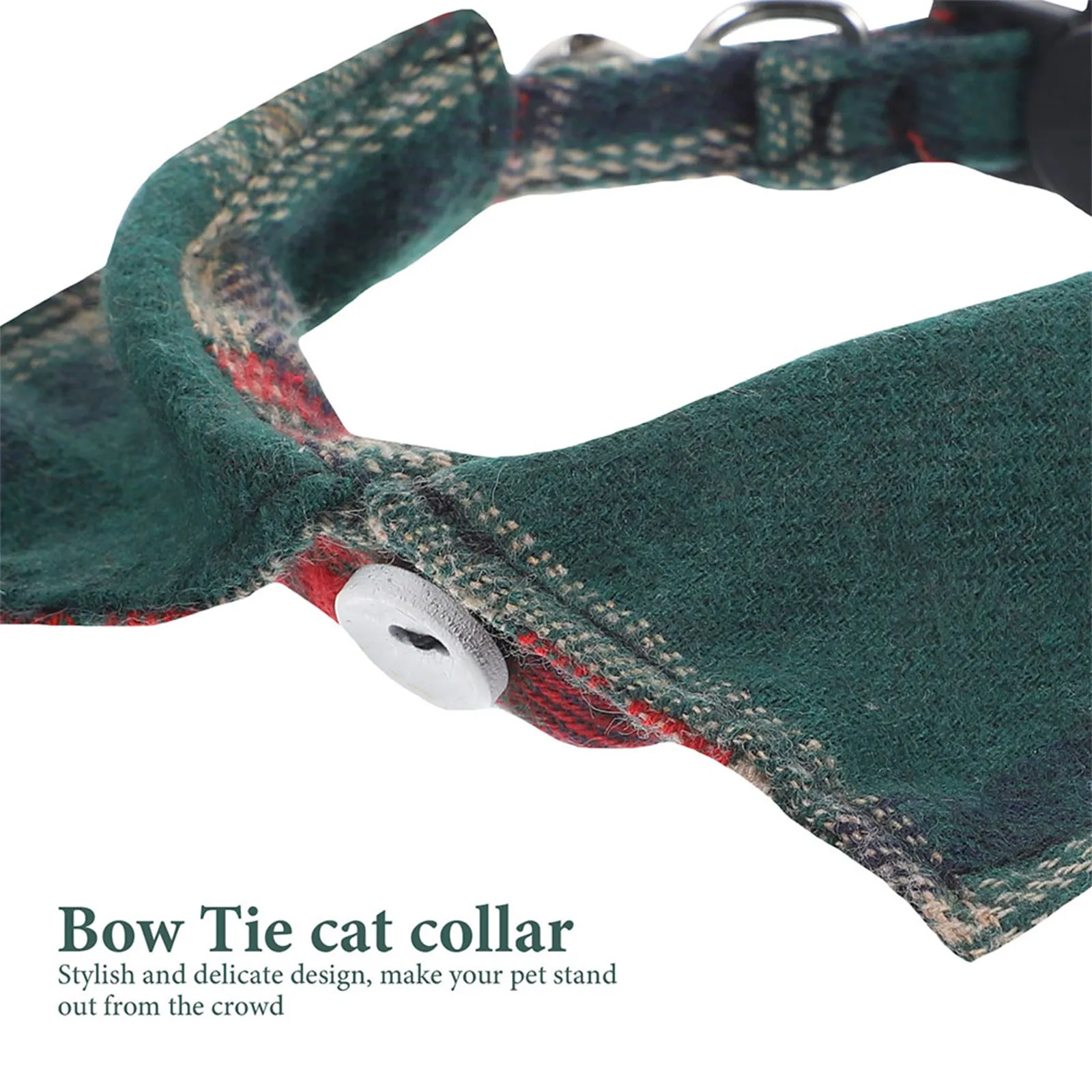 2Pcs Adorable Cat Collar Adjustable Safety Necklace with Bell for Small Cats and Kittens Decor Cat Collar Collars for Cats