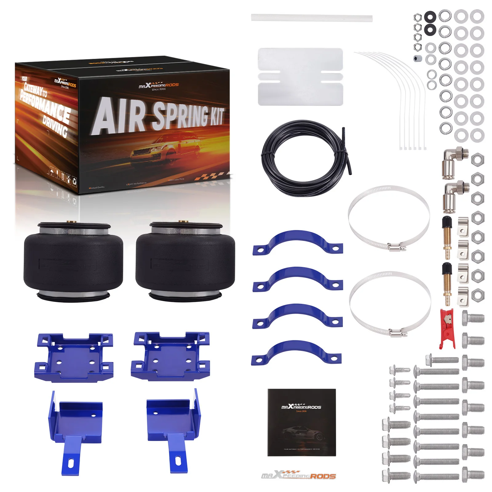MaXpeedingrods Air Suspension Spring Bags Kit 5000lbs For Chevrolet Express 2500 3500 For GMC Savana 3500 2500 1996-2025