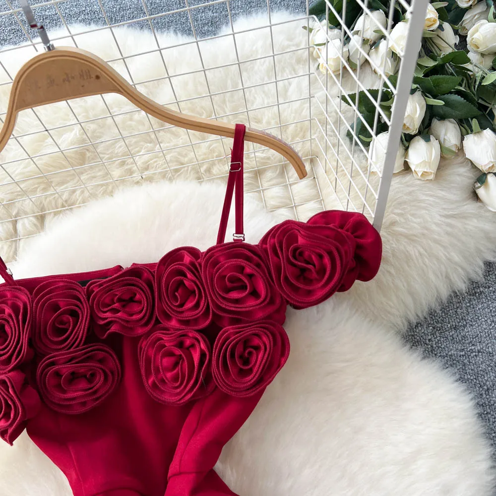 Chic Elegant vintage floral sleeveless split Vacation Party Women Summer Vestidos ceremony dresses