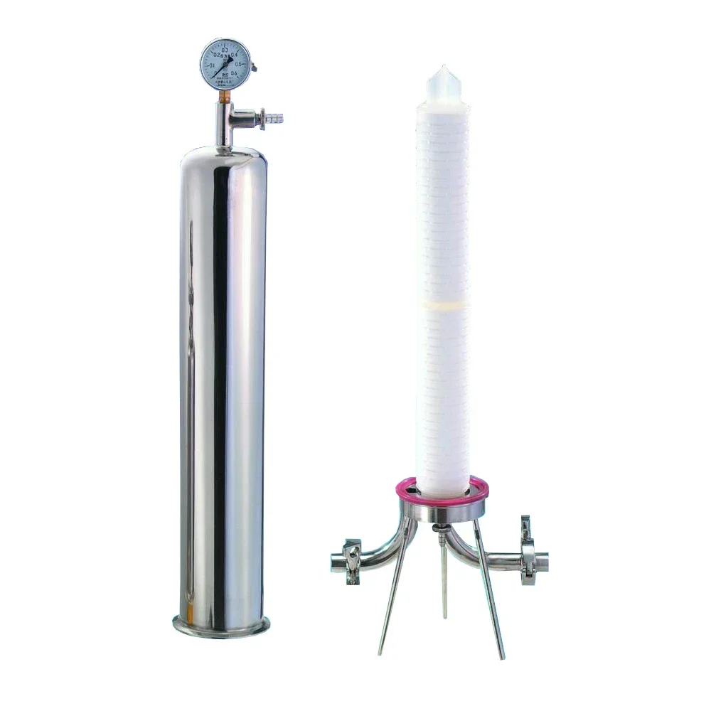 ARLIT Sanitary Liquor Microporous Membrane Water Single Cartridge Filter Stainless Steel Housing