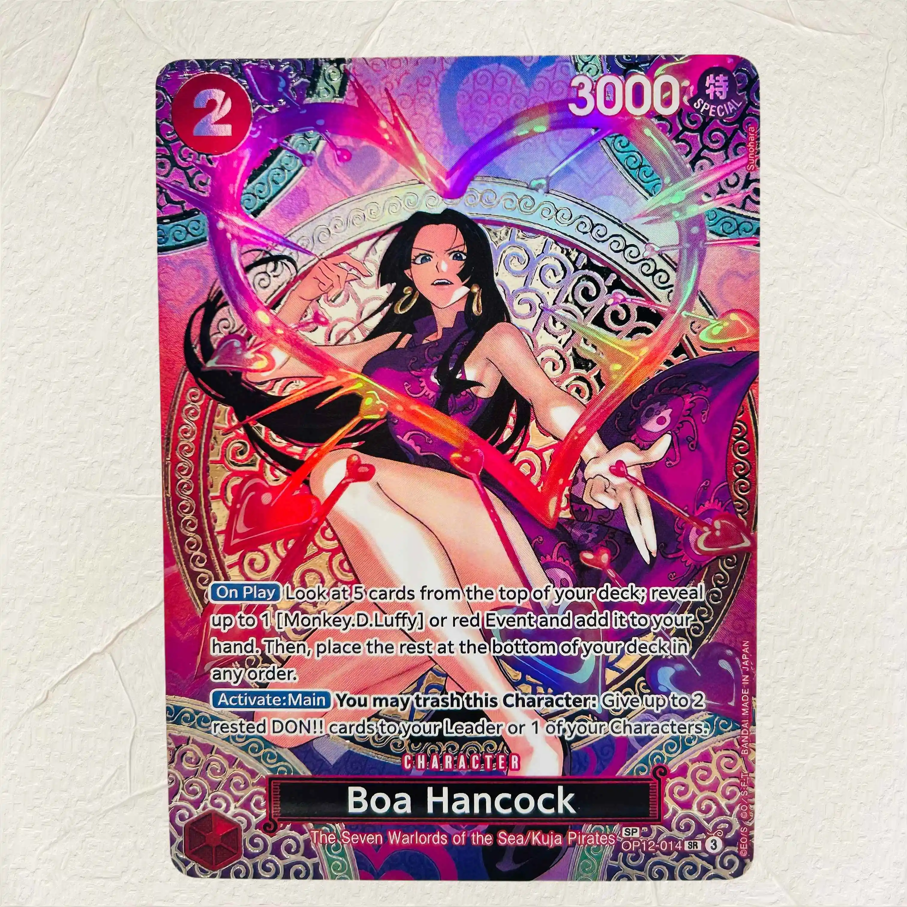 One Piece Luffy Nami Enel Bonney DIY 4Pcs Holographic Texture Cards EN Version Collectible Grade Classic Anime Collectible TCG view 5