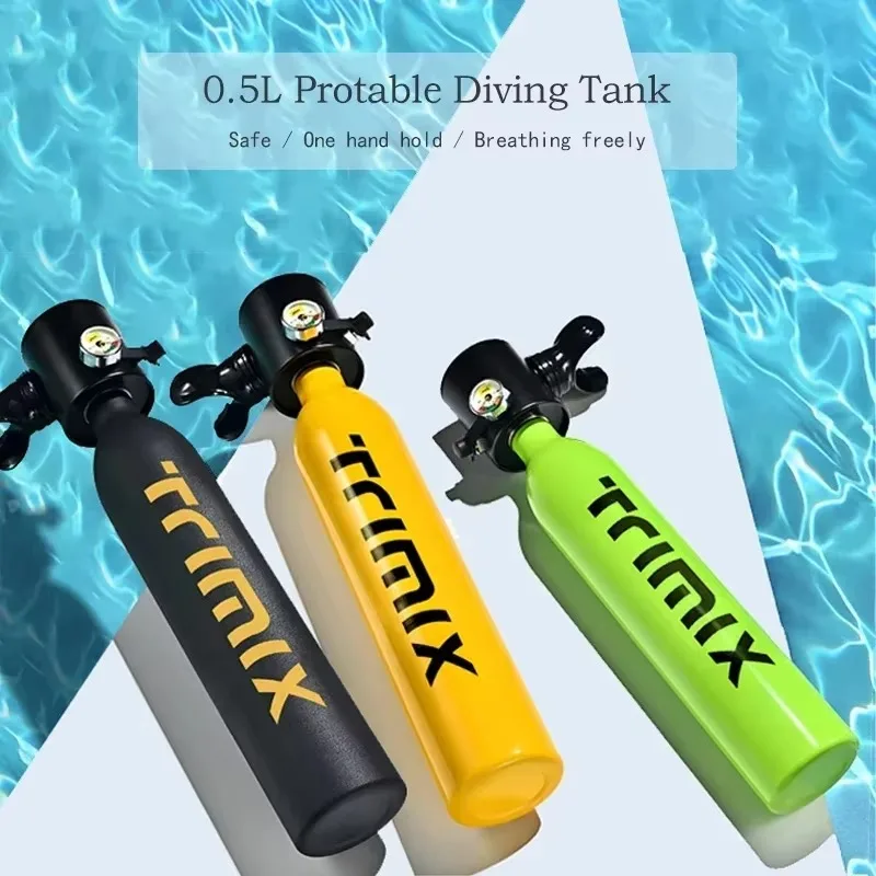 Trimix lung tank with snorkeling mask 0.5L underwater sports professional suit scuba tank diving equipment