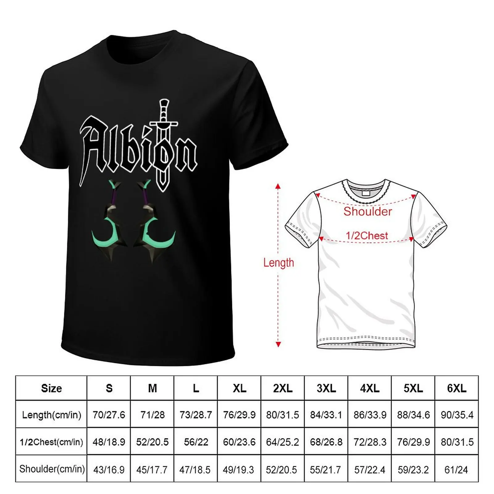 Albion Mmorpg Gamer T-Shirt Work Casual Loose Fit T-Shirt