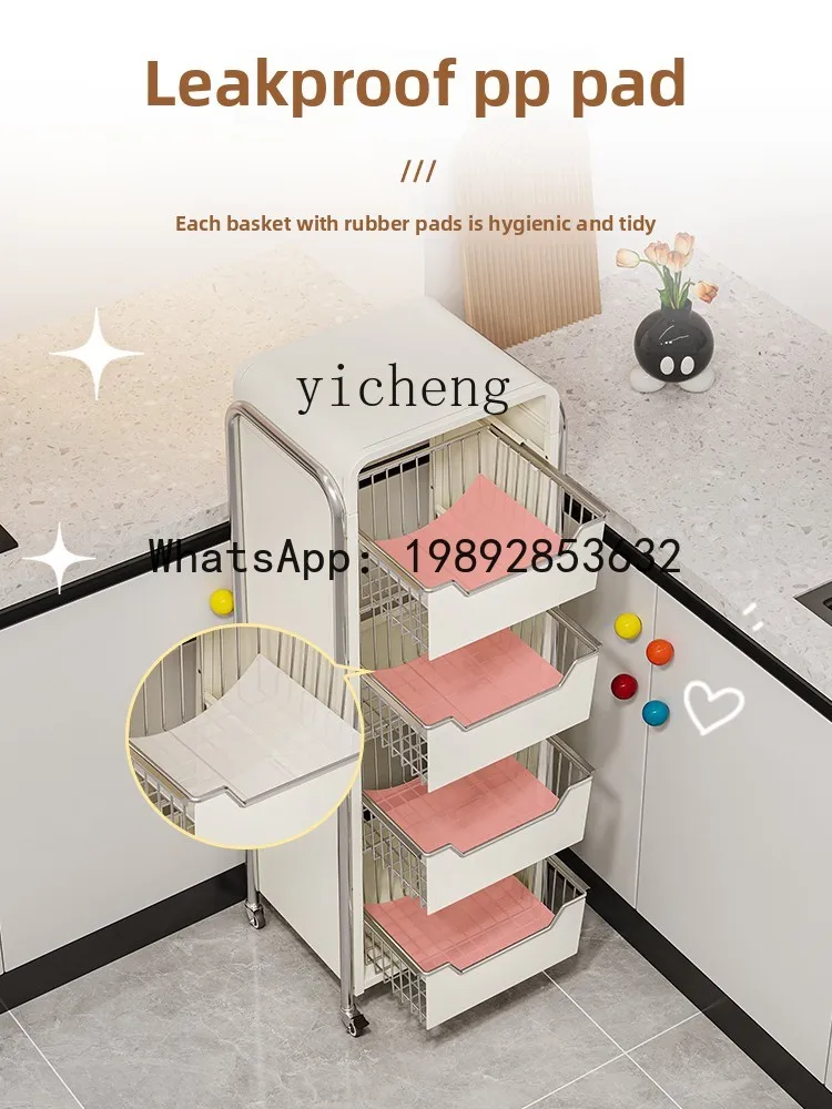 

kitchen vegetable rack floor-to-ceiling multi-layer household fruit and vegetable basket storage basket