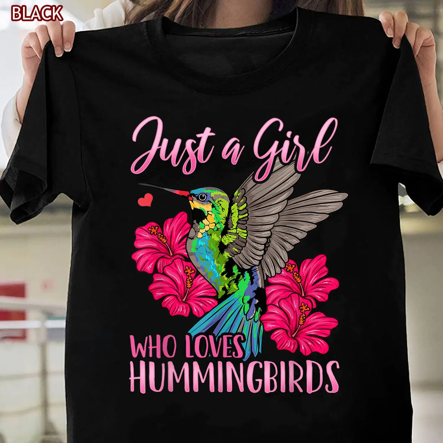 Hummingbird Just a Girl Who Loves Hummingbirds Bird Watching T-Shirt Women Gift