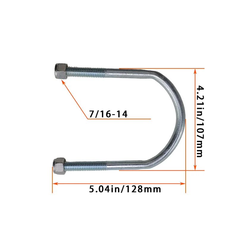 Golf Car U bolt for Club Car DS and Precedent heavy duty leaf spring gas or electric models 1012180 1014555,rear plate U-screws