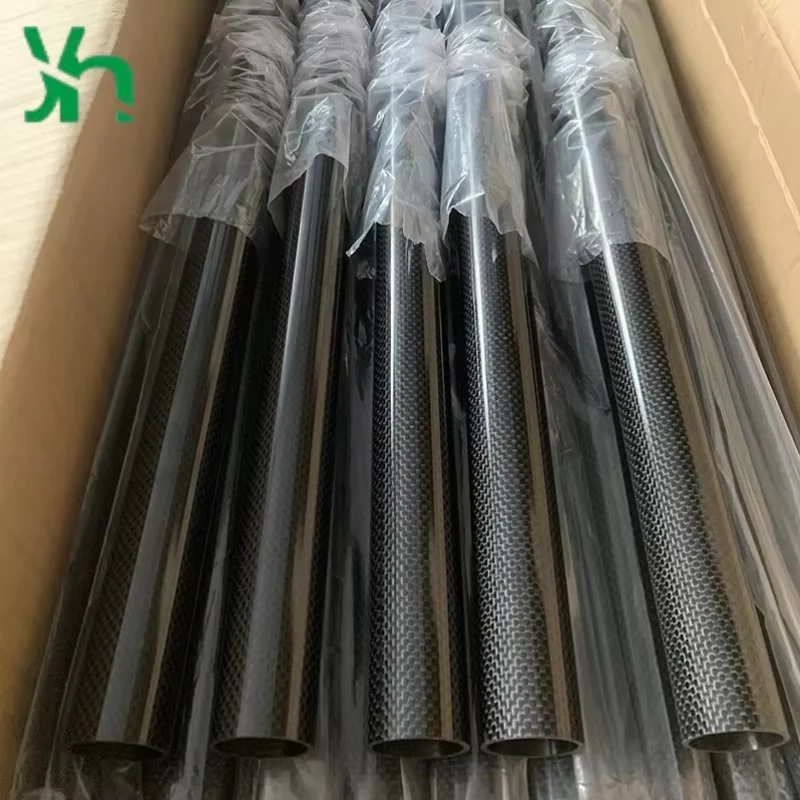 Tubos de fibra de carbono multirotor, tubos de fibra de carbono lisos [diámetro exterior] 4-60 mm, usados para marcos de drones de fotografía aérea
