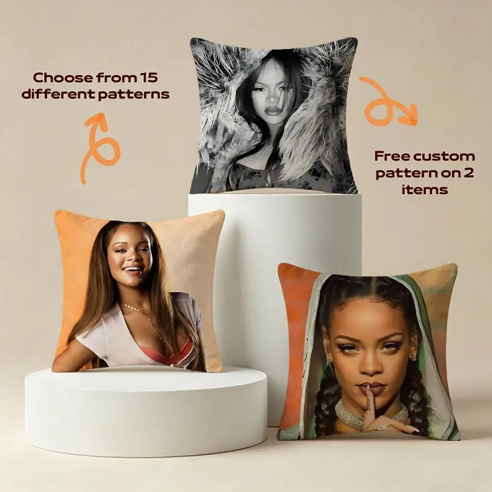 ANTI Singer RiRi R-Rihanna Square Sofa Pillow Cover Solid Color Living Room Home Decor Cushion Case