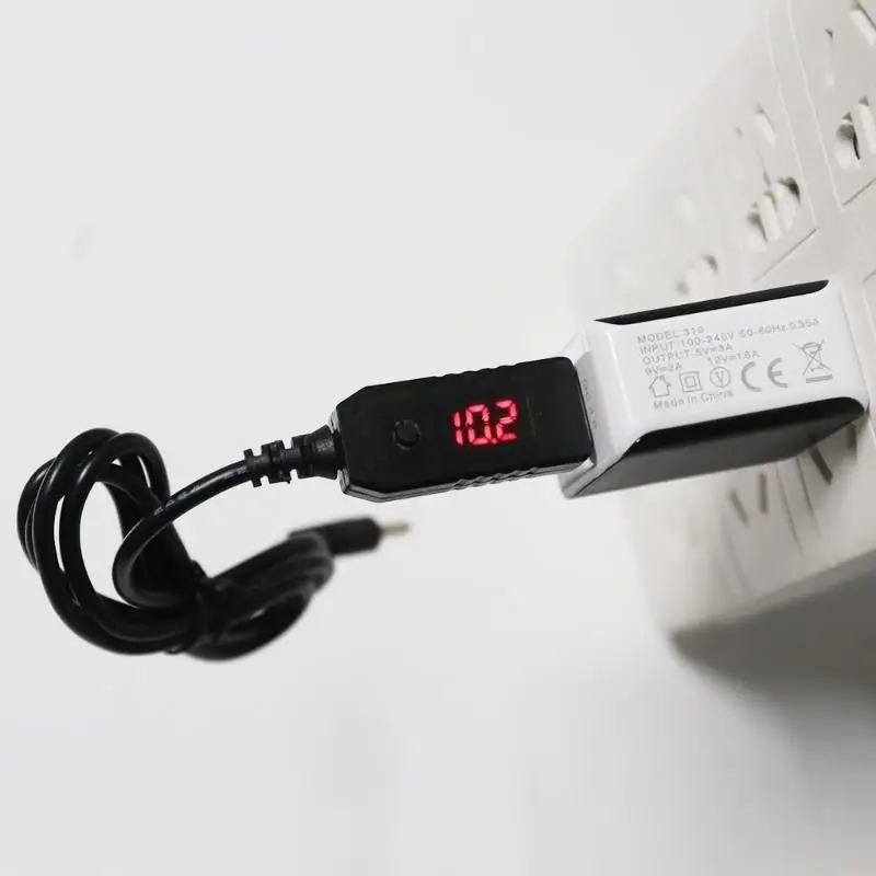 B03F Adjustable Step Up 5.5x2.5mm Cable For WiFi Router Strip Speaker Device