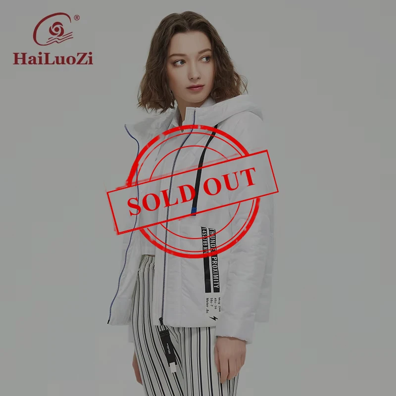 HaiLuoZi 2022 Spring Autumn Women Coat Fashion Casual Jacket Women\'s Short Parka Hooded High Quality Female Jackets Outwear 39