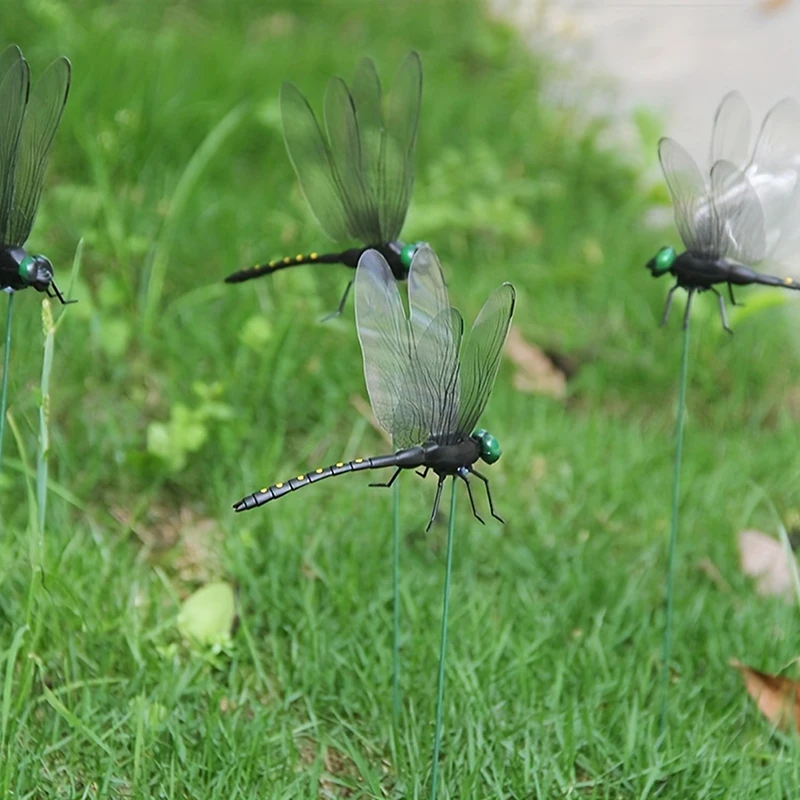 New Outdoor Mosquito Repellent Simulation Stick Dragonfly Rope Dragonfly Repellent Artifact Dragonfly Stakes Yard Plant Lawn