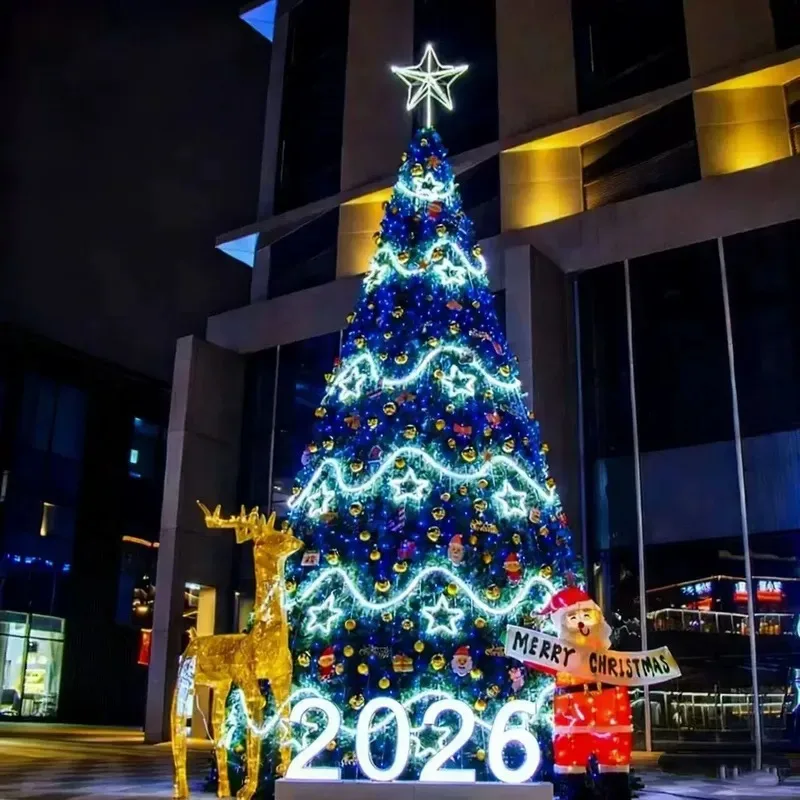 Large Framed Christmas Tree 6 8 10 Meters Outdoor Luminous Decoration for Square Shopping Mall Hotel