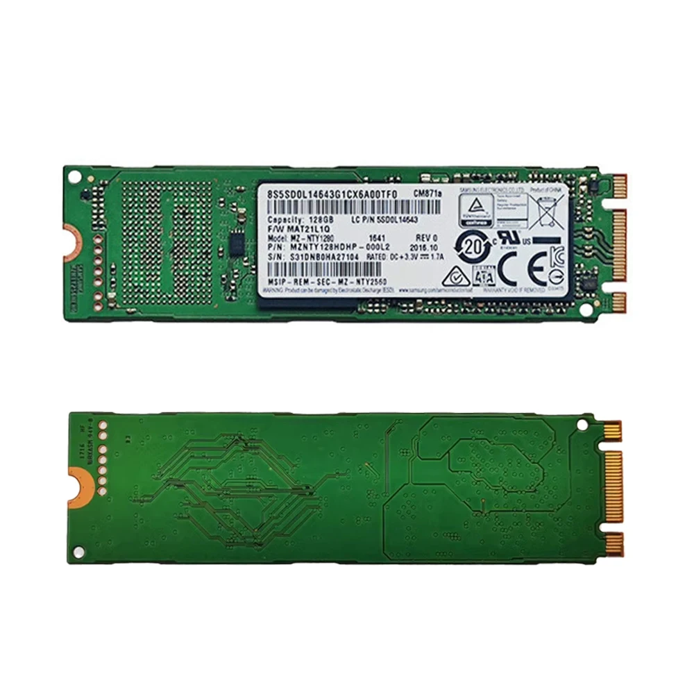 Samsung CM871a SSD 128GB NVMe Hard Drive HDD Hard Disk M.2 2280 NGFF SATA Internal Solid State Drive for Laptop PC