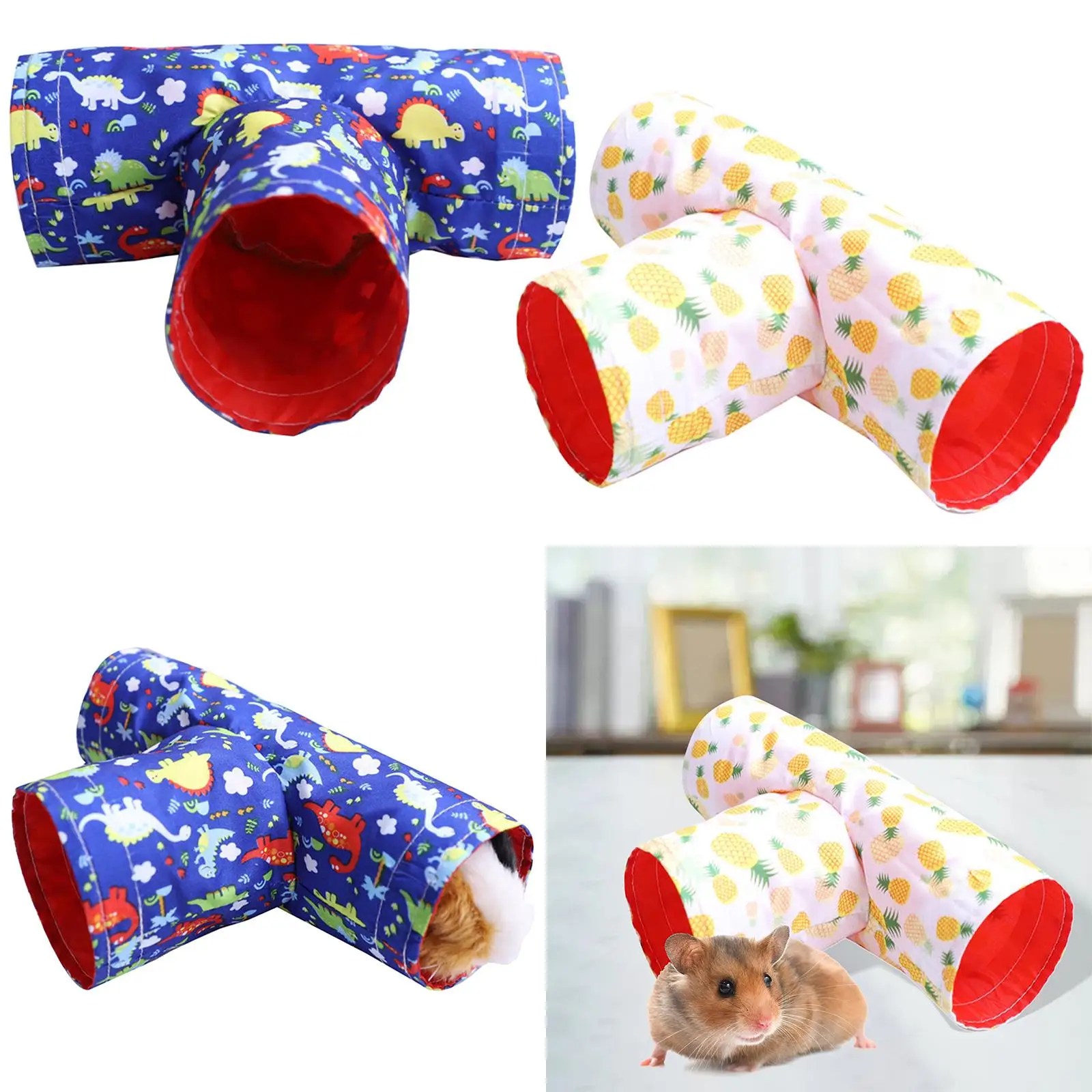 Hamster Cage Tunnel for Rat Warm Hamster Tube Toy Bed Cage for Hamster Rabbit Guinea Pig Small Animals