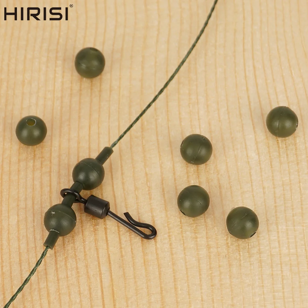 Hirisi AG136 20Pcs 5.5mm Rubber Shock Beads Soft Anti Tangle Rig Beads Line Protection Carp Fishing Terminal Tackle Accessories