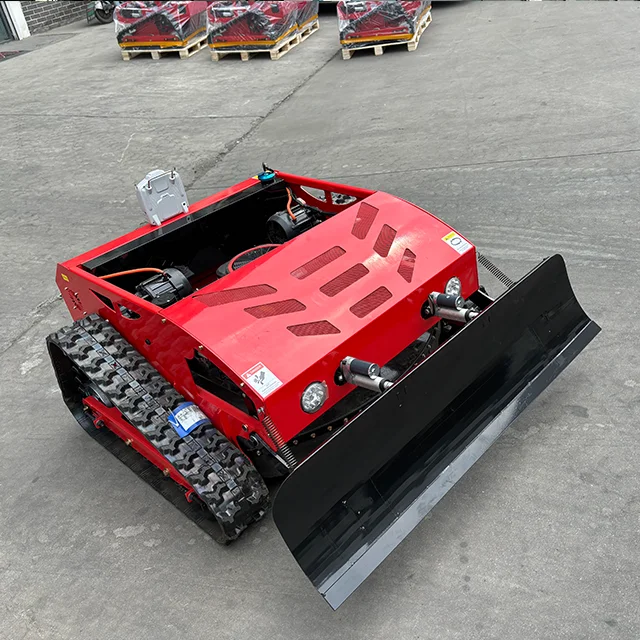 

Mini Remote-Controlled Robot Lawn Mower Self-Propelled Feature 4-Stroke Engine Farm Use