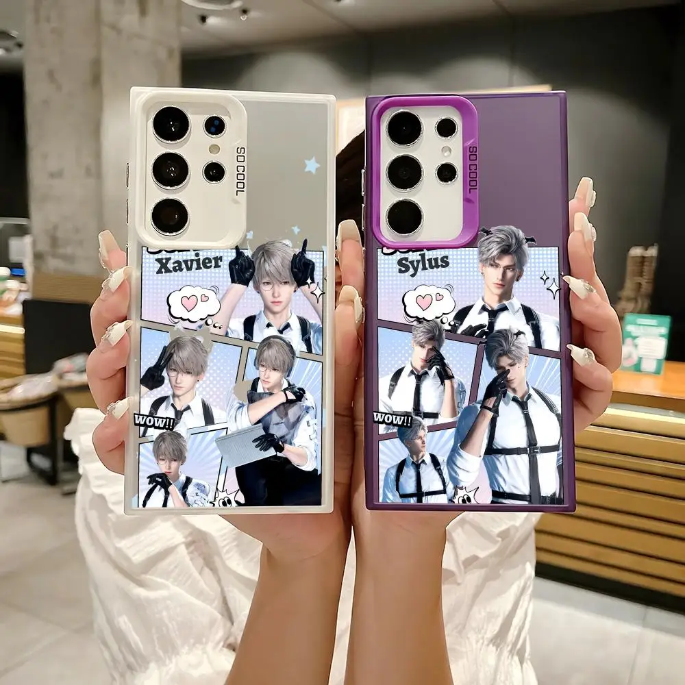 Custodia per telefono gioco Love And Deepspace per Samsung Galaxy S25 Edge S24 S23 S22 S21 S20 Ultra Funda Cover in silicone argento