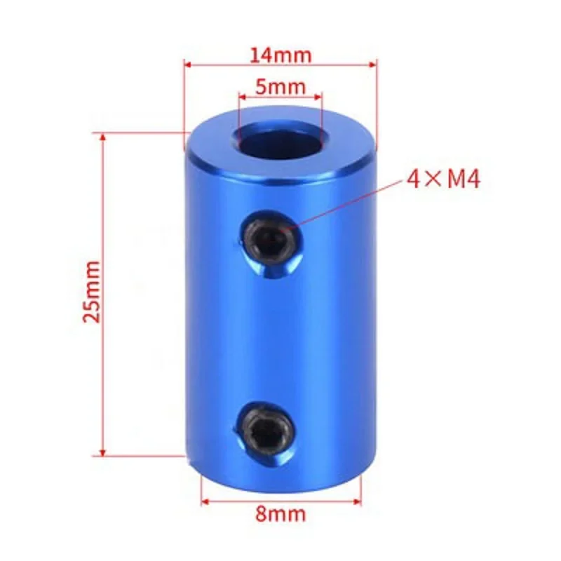 5Pcs Blue 3/4/5/6/6.35/7/8/10mm Cylindrical Hard Top Wire Aluminum Alloy Coupling Aperture 3D Printer Parts Screw Stepper Motor