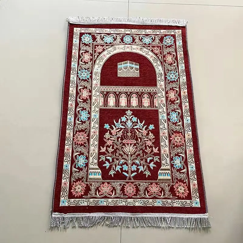 VIKAMA Modern retro national style Four Home worship carpet Chenille Middle Eastern Arabian Prayer kneeling rug