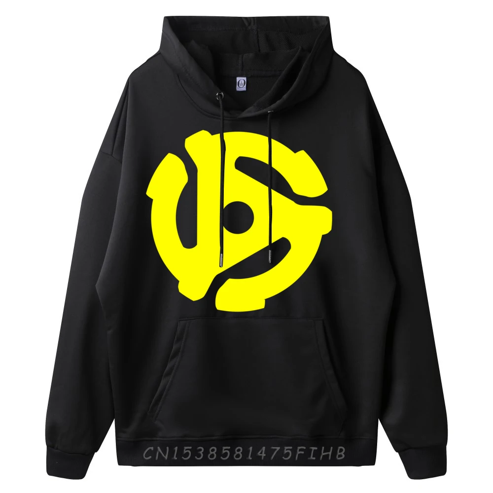 45 RPM Adapter Vinyl Music Authentic Sounds Pink Graphic Tees New In Hoodies & Sweatshirts Long Sleeve Men's Shirts Print