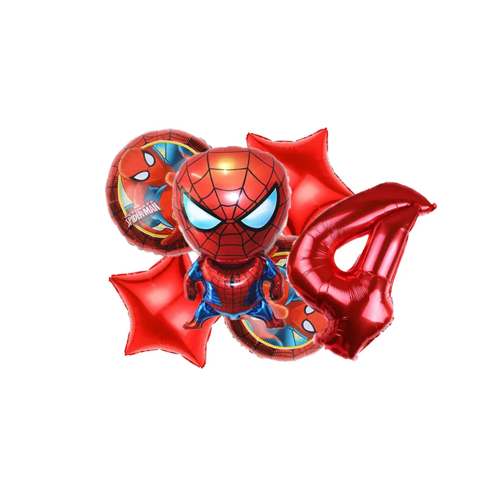 جديد سبايدرمان احباط بالون مجموعة 32 بوصة أرقام حمراء 1-8 سنة استحمام الطفل خارقة تحت عنوان الاطفال الفتيان حفلة عيد ميلاد الديكور