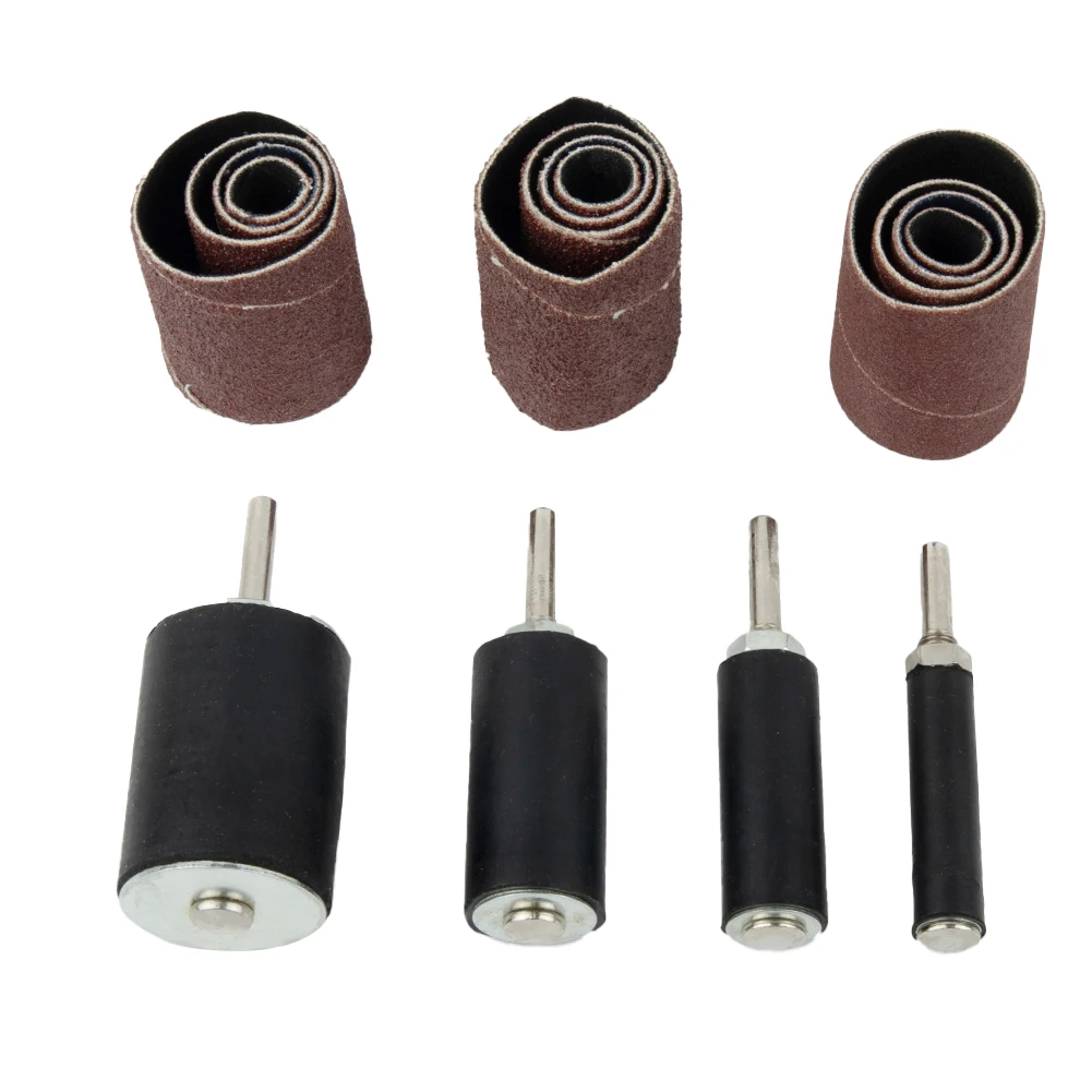 

16 Pcs Sanding Drum Kit Sandpaper With Mandrel 60/80/120 Grit Sandpaper For Wood Metal Grinding Electrical Grinder Rotary Tools