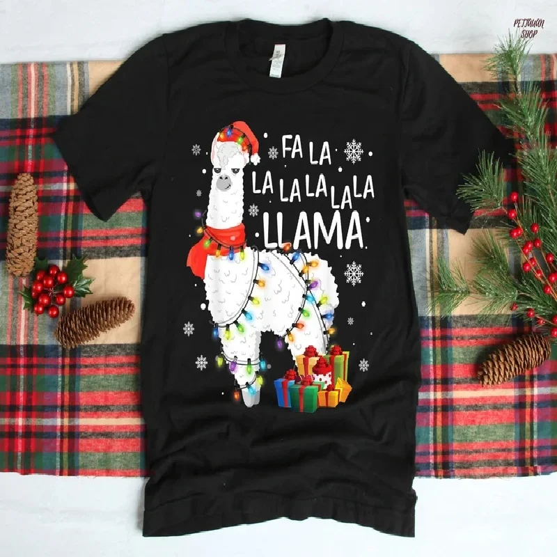 

Soft Cotton Christmas Holiday T-Shirt, Unisex Loose Crewneck Short Sleeve Tee, Festive Graphic Print Top, Great Christmas Gift