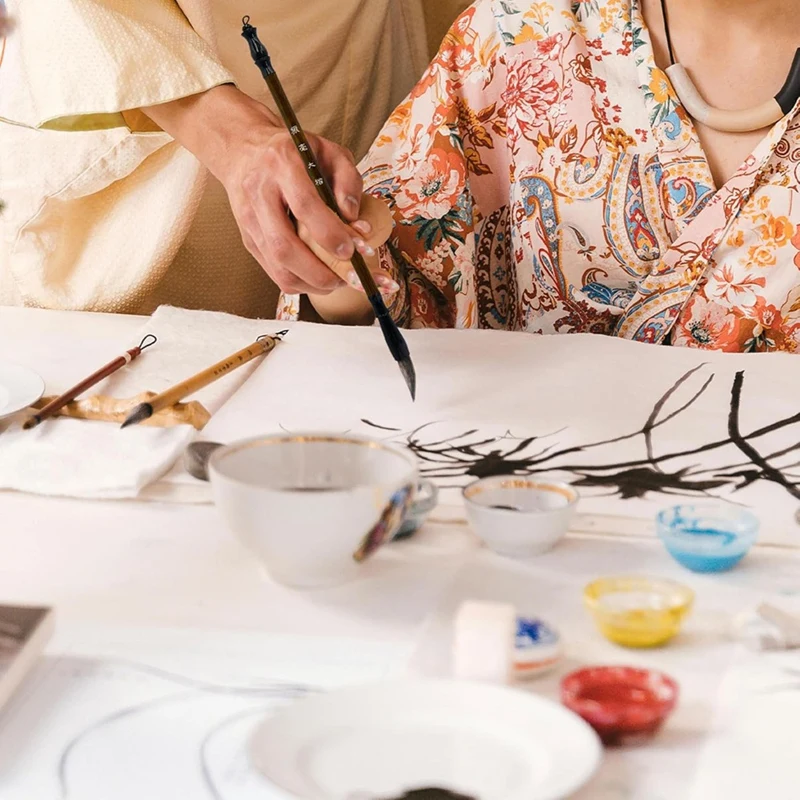 Pincéis de caligrafia para iniciantes, Pincéis de pintura e escrita, Ink Art, Pintura Kanji, 11pcs