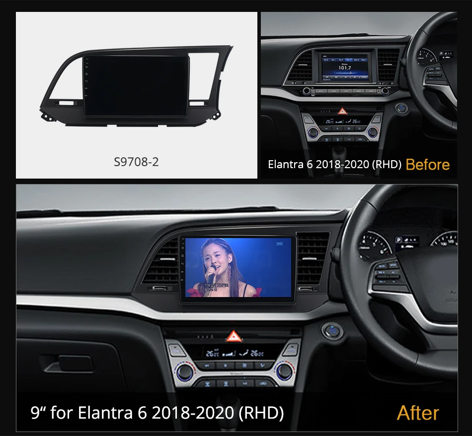 Ownice K6+ 2K 13.3 for Hyundai Elantra 6 2015 - 2019 Right Hand Driver Car Radio Multimedia Player Stereo GPS Android 14 No 2din