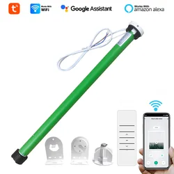 Lifelibero Tuya Wifi Smart Blinds Window Curtains Motor Roller Blind For37 38mm Tube Automatic Shade System Remote Control Alexa